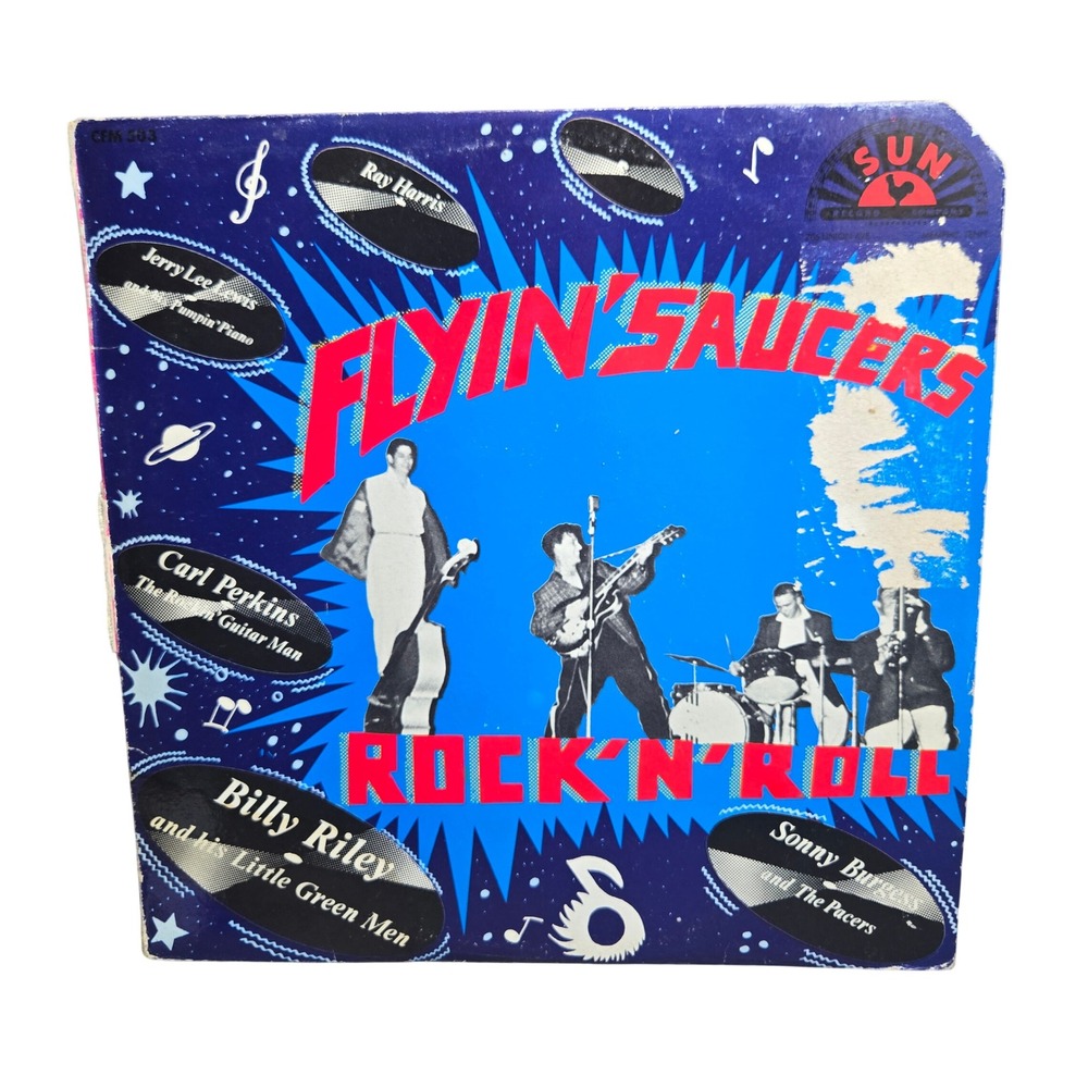 Flyin Saucers Rock N Roll Vinyl LP 1982 Sun Record CFM 503 Various UK  Tested